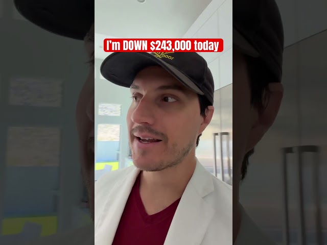 I’m down $243,000 today 🫶🏼
