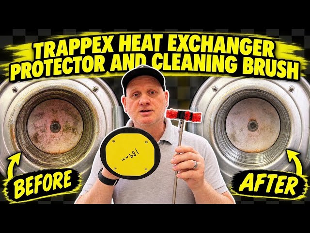 The new Trappex boiler heat exchanger cleaning brush and heat shield protector for gas engineers.