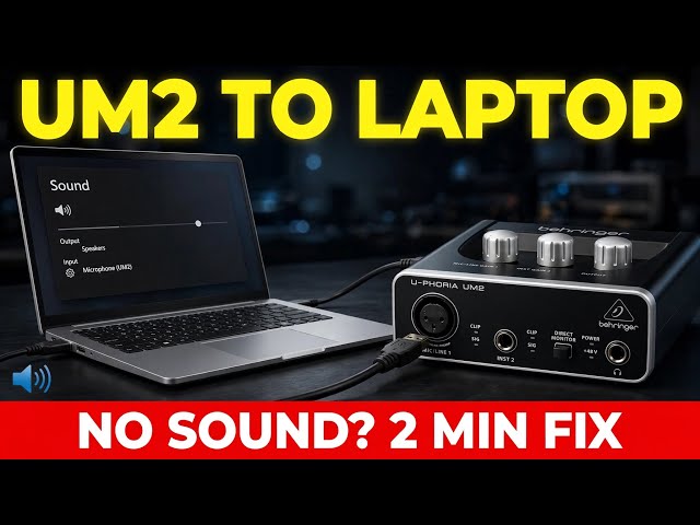 Behringer UM2 to Laptop Connection + Windows 11 Sound Settings | No Sound Problem Fixed