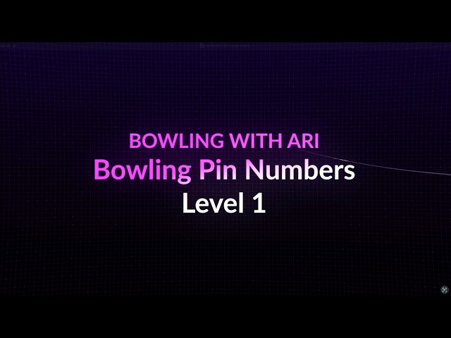 Bowling Pin Numbers Level 1