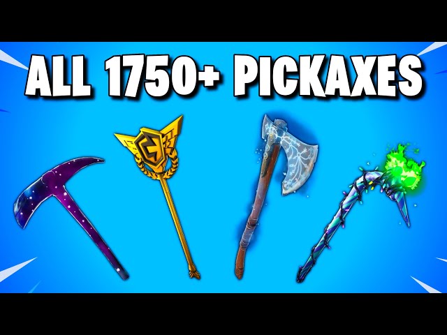 ALL Pickaxes in Fortnite (All 34 Seasons Harvesting Tools, Chapter 6 Battle Pass Item Shop Crew)