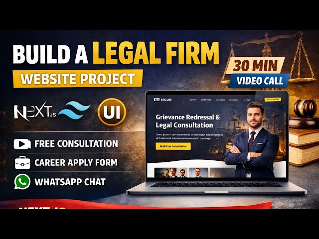 Build a Fully Responsive Legal Firm Website | Next.js, TailwindCSS & Shadcn UI | LexTrust Project