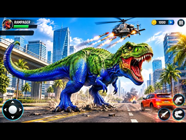 Dino Rampage: City Simulator Game – Dinosaur Game – Android Gameplay 