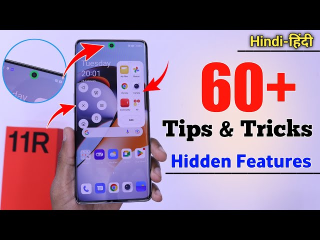 OnePlus 11R 5G Tips And Tricks - Top 60++ Hidden Features | Hindi-हिंदी