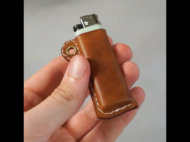 Making a Leather EDC Keychain * FULL Video on My Channel