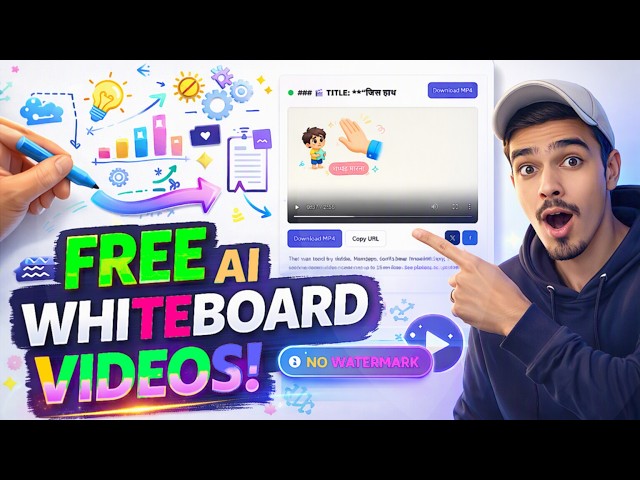 FREE AI Whiteboard Video Generator 🔥 Create Explainer Videos with NO Watermark!