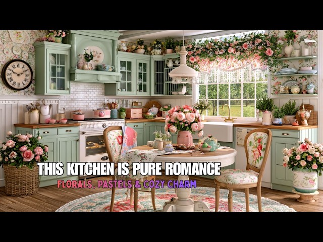 Stunning Shabby Chic Cottage Kitchen | Sweet Florals & Soft Pastel Luxury