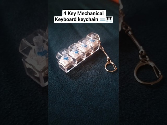 4 Key Mechanical Keyboard keychain ⌨️🎹 #shorts #youtubeshorts #retrotech90s
