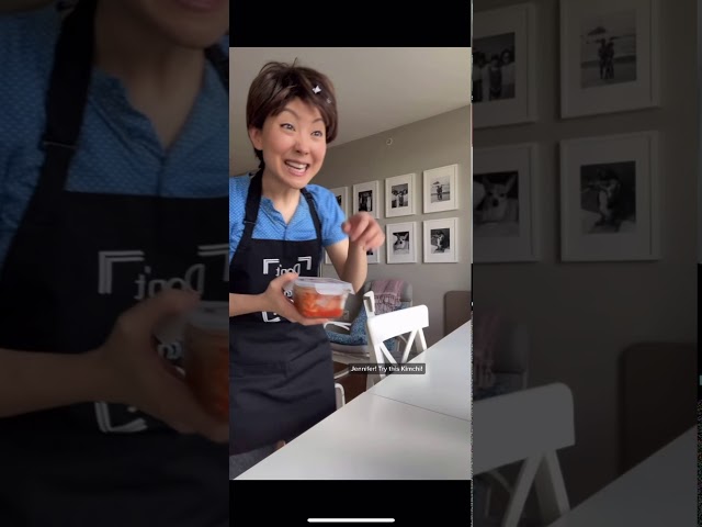 Korean mom makes a non Korean try kimchi