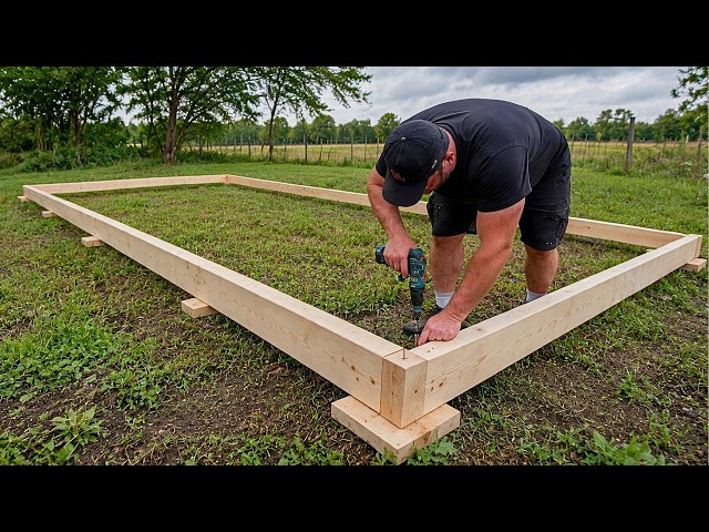 Man Builds Amazing 2-STORY WORKSHOP Using LOGS | Start To Finish By @SamMacyDesigns