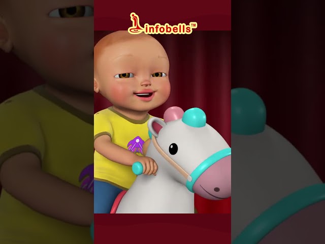 രാജാവിന്റെ വർണ്ണാഭമായ കുതിര-Ride on Horse Song | Malayalam Rhymes for Kids | Infobells #horseriding
