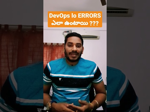 Errors in DevOps | DevOps Training @DevOpsAndCloudWithSiva ​