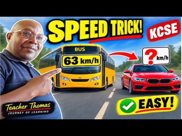 How to Solve Average Speed Questions Easily | KCSE Maths Revision