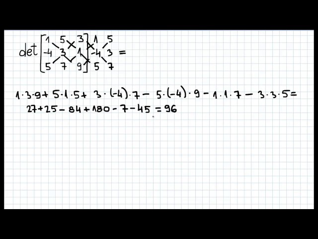 How to calculate determinant of 3x3 matrix: Method #1 by MacSteve Tutorials
