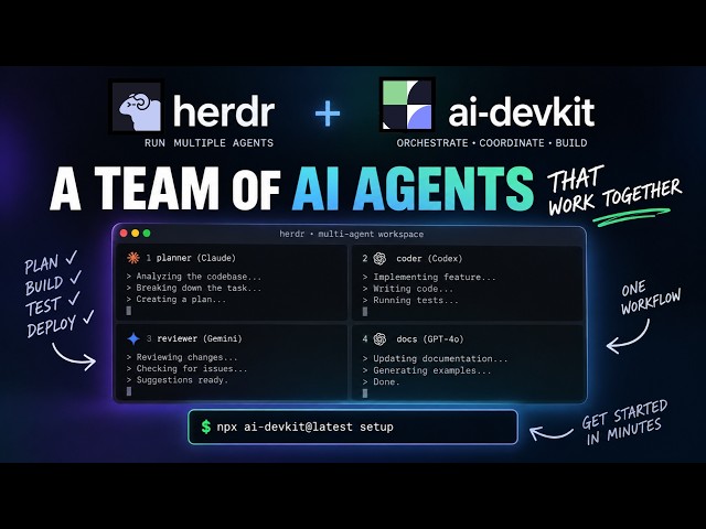 How I Orchestrate AI Coding Agents with Herdr + AI DevKit