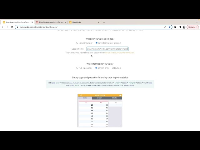 How do I embed NumWorks?
