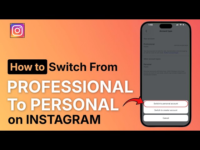 How To Switch Back To Personal Account On Instagram - Full Guide