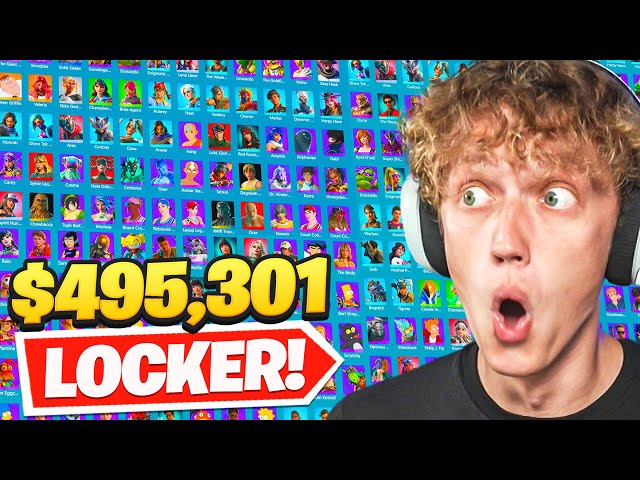 I Toured The Most EXPENSIVE Fortnite Locker! ($500,000)