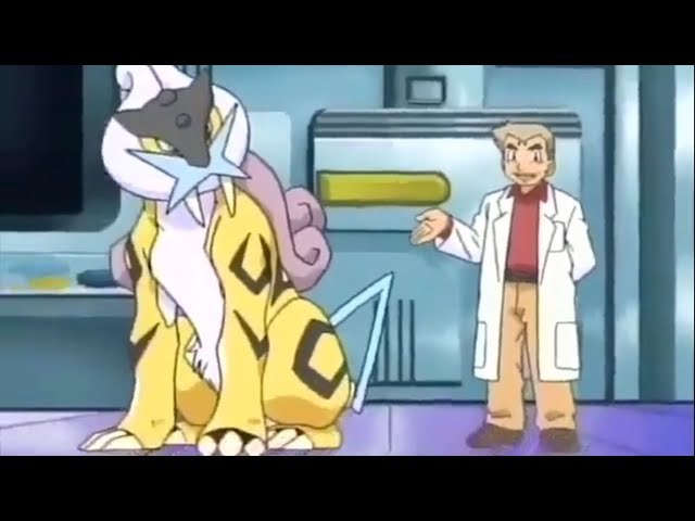 Legendary Raikou Attacks Professor Oak.