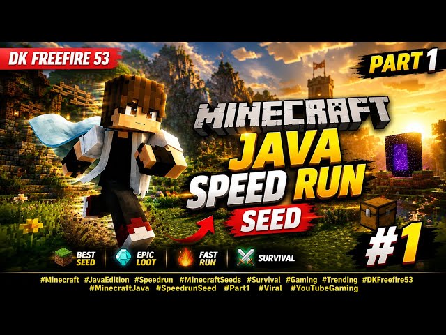 Minecraft Java Speedrun SEED part 1 #minecraft #viralvideo #dkgamerz53 