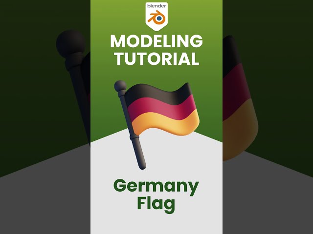 Germany flag - Blender 4.2 3D Modeling Tutorial