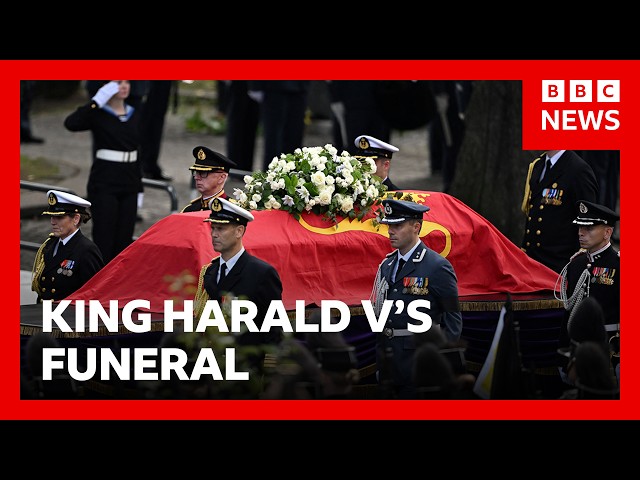 Funeral held for Norway's King Harald V in Oslo | BBC News