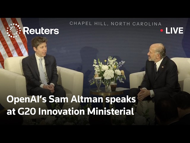 LIVE: OpenAI's Sam Altman speaks at G20 Innovation Ministerial