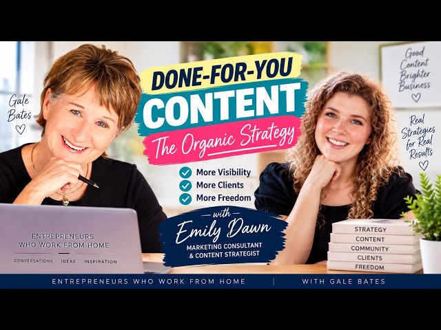 Organic Marketing tips from a Done-for-you Content Strategist, Emily Dawn.