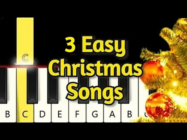 3 Very Easy Christmas Songs - Piano tutorial - Beginner