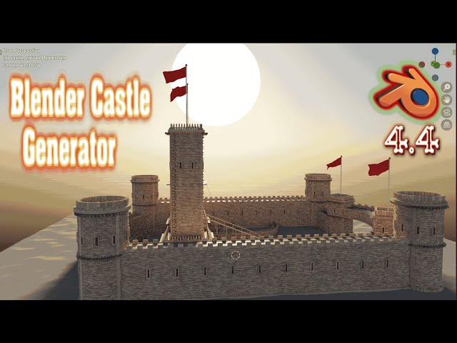 Ultimate Blender 4.4 Castle Generator Tutorial 🏰  (Highlights the advanced "procedural" technique)