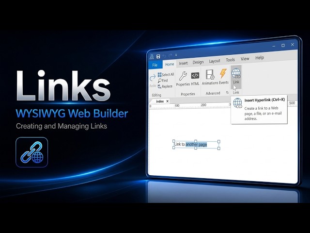 WYSIWYG Web Builder Hands-On Tutorial | Links