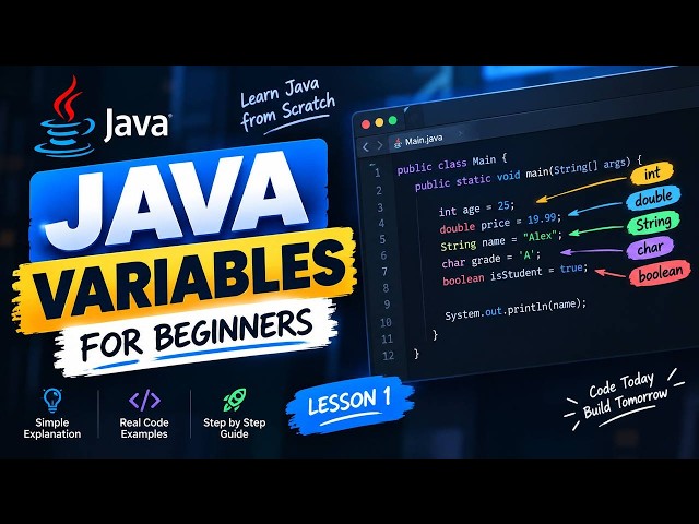Java Variables Explained for Beginners | Learn Java from Scratch #1 #javaprogramming #coding