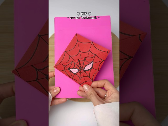 Easy DIY Spider-Man Corner Bookmark | Origami Paper Craft | Tutorial