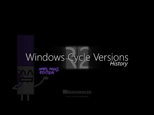Windows Cycles Versions History R2 - April Fools 2025 Edition