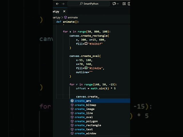 magical forest animation using Python code 🤯 #coding #python #viral