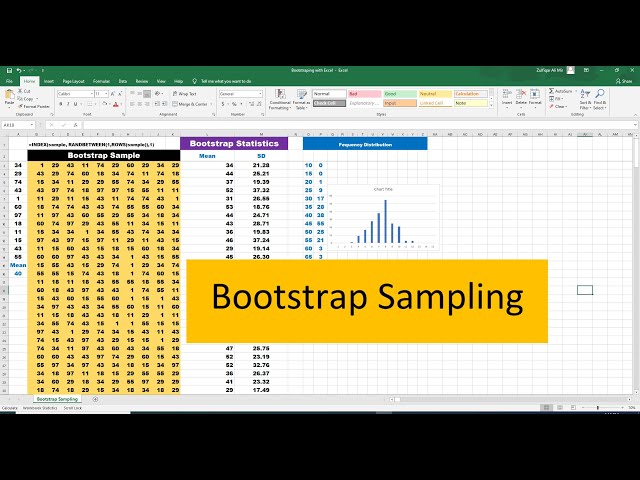 Bootstrap Sampling Using Excel