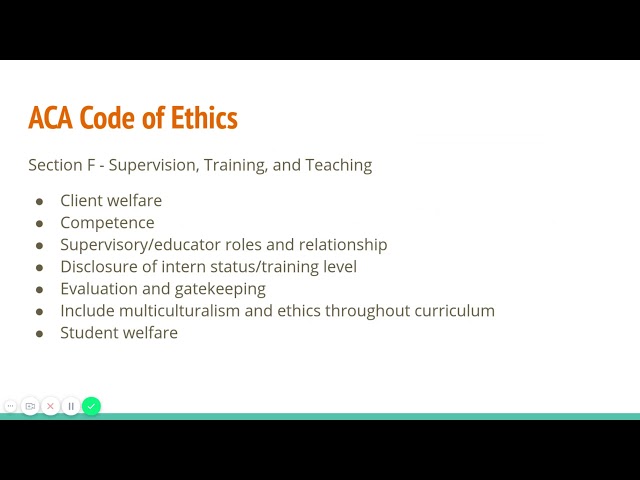 Ethics and Current Issues in Counseling - CES Comps Review