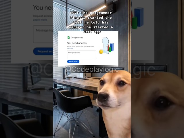 POV: When your “quick task” becomes a lifetime project 💀🐕#ProgrammerLife#CodingMemes #DeveloperHumor