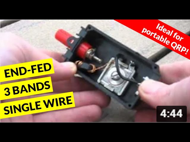 Triband end-fed half wave antenna for portable use