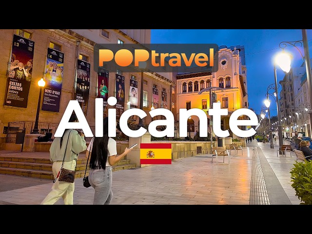 ALICANTE, Spain - Evening Walking Tour - 4K HDR