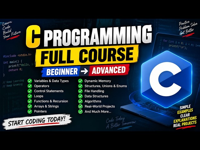 C Programming Full Course for Beginners | Learn C Programming from Scratch