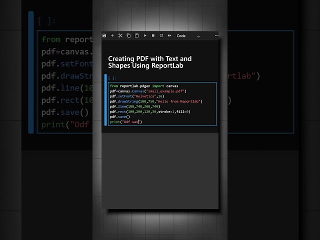 Creating  PDF with Text and Shapes Using ReportLab