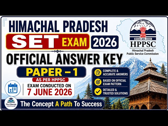 HP SET 2026 Paper-1 Official Answer Key | June 7, 2026 Exam Analysis | HPPSC SET EXAM 2026