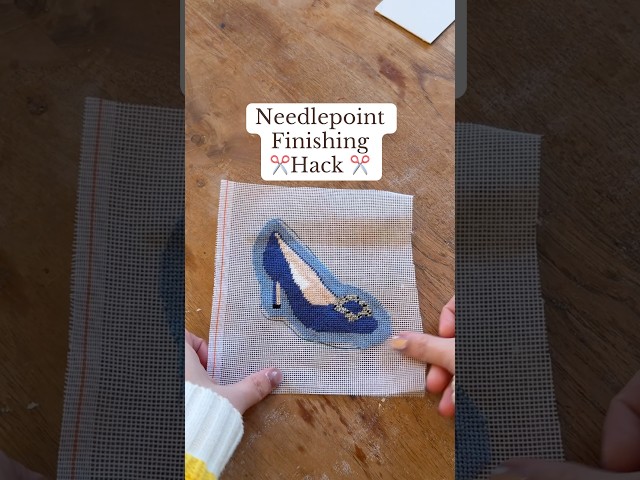 Needlepoint finishing hack #needlepoint