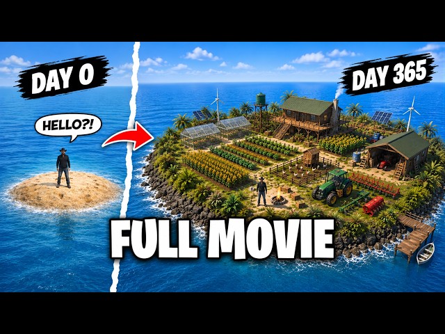 I Survived 365 Days In The Open Ocean With $0 - FULL MOVIE