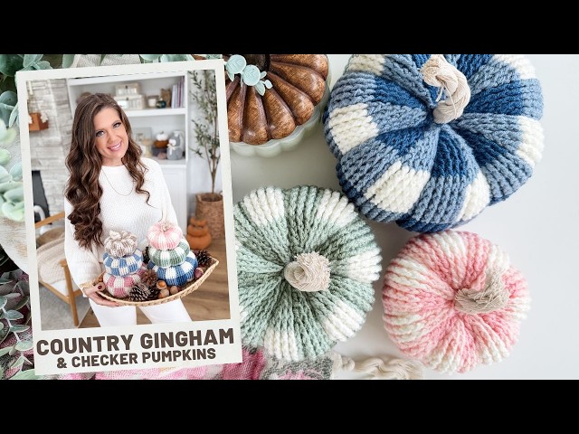 Crochet Gingham & Checker Pumpkins | Easy Fall Crochet Tutorial