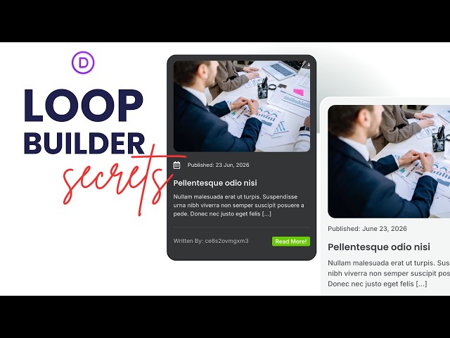 Divi 5 Secret Weapon - The Loop Builder!
