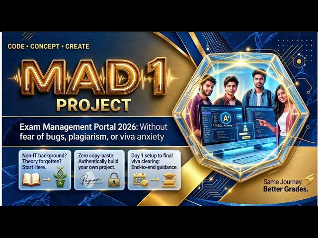 How to Score an S-Grade in MAD 1 Project | Exam Management Portal(Zero Plagiarism & Viva Prep)