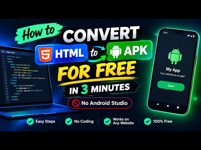 How to Convert HTML to APK - Free Online APK Builder