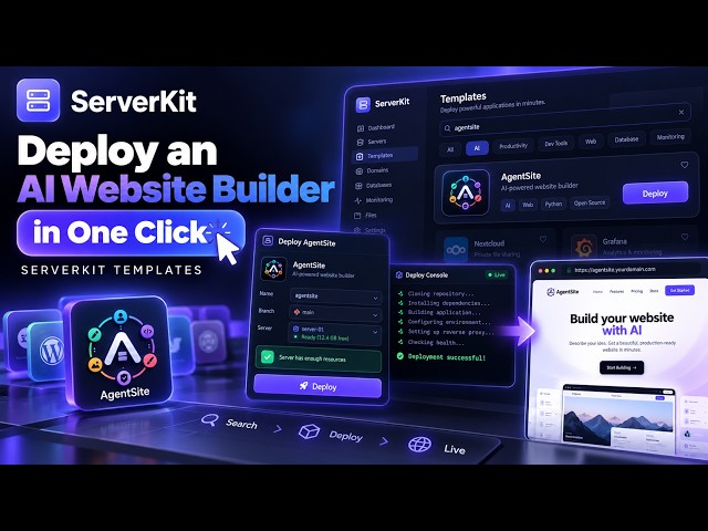 From Template to Live App in 4 Minutes (ServerKit + AgentSite)